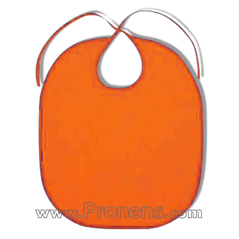 2 BABEROS IMPERMEABLES LITTLE MATEYS NARANJA TRANSPARENTE - Kidshome