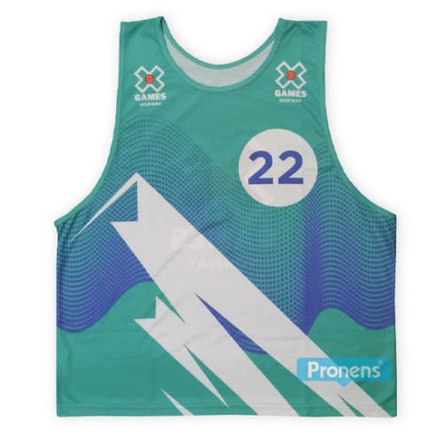 Fabricante de Dorsal de esquí personalizado con laterales cosidos para X games
