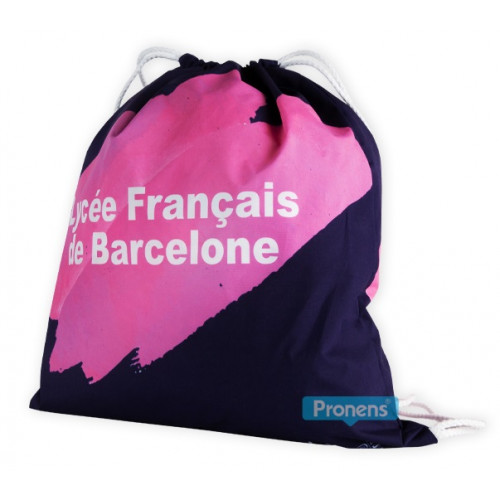 Fabricante bolsa saco mochila con cordón personalizada Full Print HD para colegios y empresas