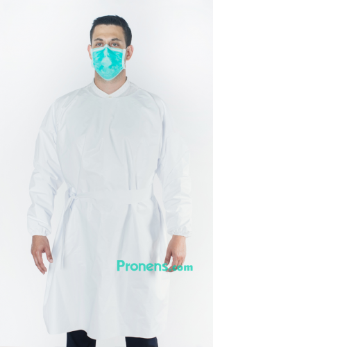 Manufacturer of Waterproof Protective Isolation Gowns with open back in EVA fabric COVID19 Made in EU