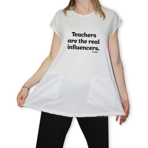 Blusón educadora infantil personalizado acampanado Teachers are the real influencers Pronens