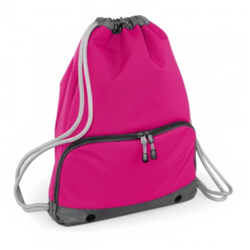 Bolsa mochila cremallera fuxia - Bolsas deporte personalizadas Pronens