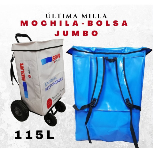 Bolsa para carro reparto y carretilla con asas para llevar como mochila - Bolsa carro reparto Seur Bolsa para carro reparto y carretilla con asas para llevar como mochila - Bolsa carro reparto Seur