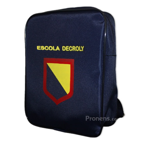 Fabricante mochila escolar personalizada colegio Decroly - Mochilas escolares Barcelona Pronens