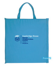 Colchoneta plegable escolar márfega personalizada para colegios de color turquesa colegio Cambridge House