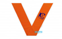 Fabricante Becas bandas graduación personalizadas de tela Naranja para colegios y universidades para Colegio Laietania