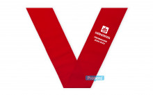 Fabricante Becas bandas graduación personalizadas de tela Rojo para colegios y universidades para Colegio Salesianos