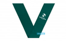 Fabricante Becas bandas graduación personalizadas de tela Verde para colegios y universidades para Colegio Santo Ángel