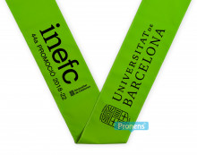Fabricante Becas bandas graduación personalizadas de tela Pistacho para colegios y universidades para Universitat de Barcelona INEFC