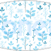 Masque barrière lavable réutilisable fleurs blanch Ref.03.130039 - AFNOR SPEC S76-001 