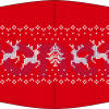 Mascarilla higiénica lavable jersey navideño rojo ciervos Ref.03.130105 - Mascarillas higiénicas Pronens UNE0065