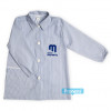 Batas escolares personalizadas para colegios raya azul cuello camisa