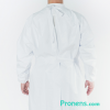 dos Fabricant de Robe d’isolement imperméable vinyle ouvertes à l'arrière COVID19 pour hôpitaux, entreprises, cliniques,