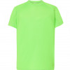 Camiseta técnica infantil personalizada verde lima fluor - uniformes escuela infantil
