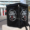  frontal Motxilla Delivery tèrmica negra personalitzada mesures Glovo