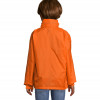 Cortavientos chubasquero impermeable personalizado para colegios y empresas - naranja espalda
