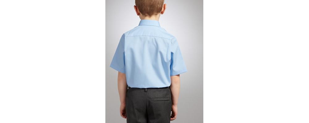 camisa corta colegial  azul - Uniformes escolares Pronens