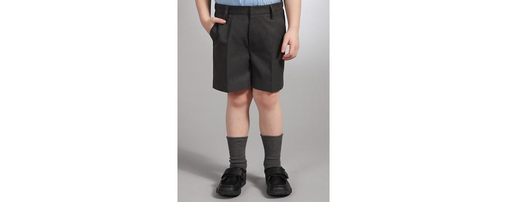 Pantalon corto gris colegial - Uniformes escolares Pronens