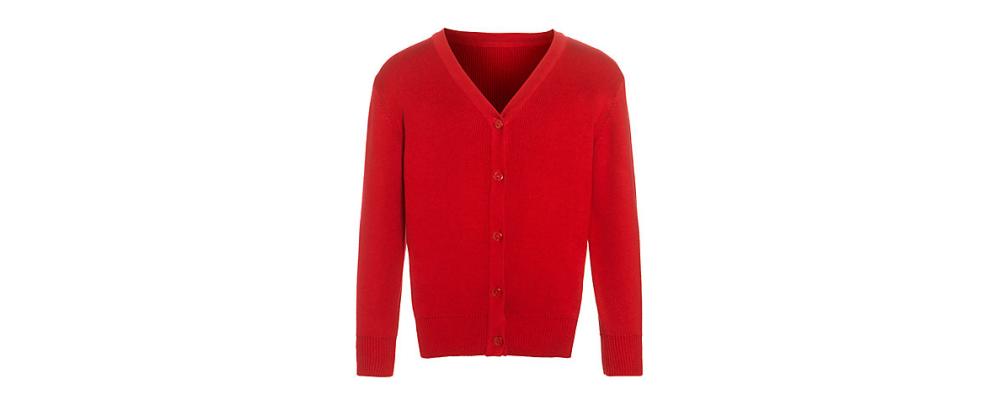 Cardigan colegial rojo - Uniformes escolares Pronens