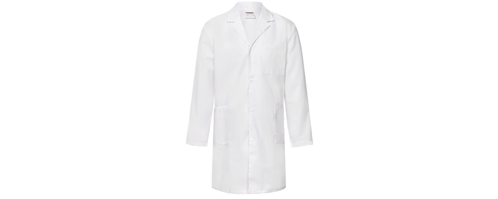 Batas blancas escolares personalizadas para profesores, médicos, sanitarios, técnicos de laboratorio y empresas - frontal