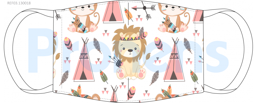 Manufacturer of Face Covering mask children CWA17553 Ref.03.130018 lion