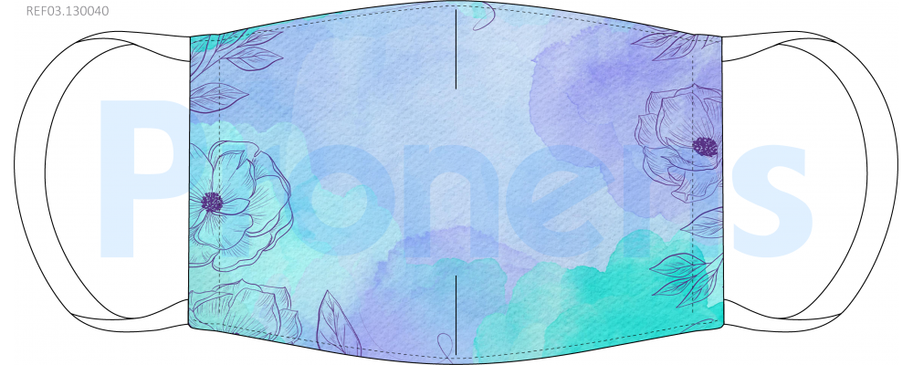 Manufacturer of Face Covering mask CWA17553 Ref.03.130040 lilac watercolor