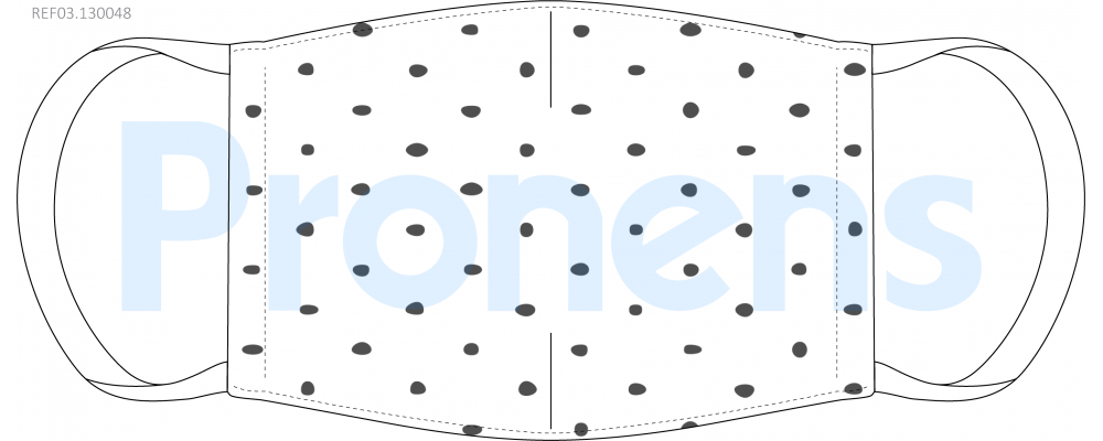 Face Covering mask CWA17553 Ref.03.130048 white black dots