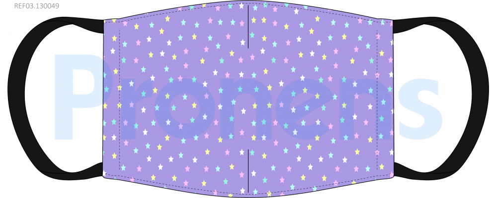 Face Covering mask CWA17553 Ref.03.130049 purple stars