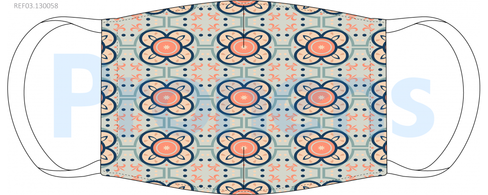 Face Covering mask reusable CWA17553 Ref.03.130058 barcelona tile
