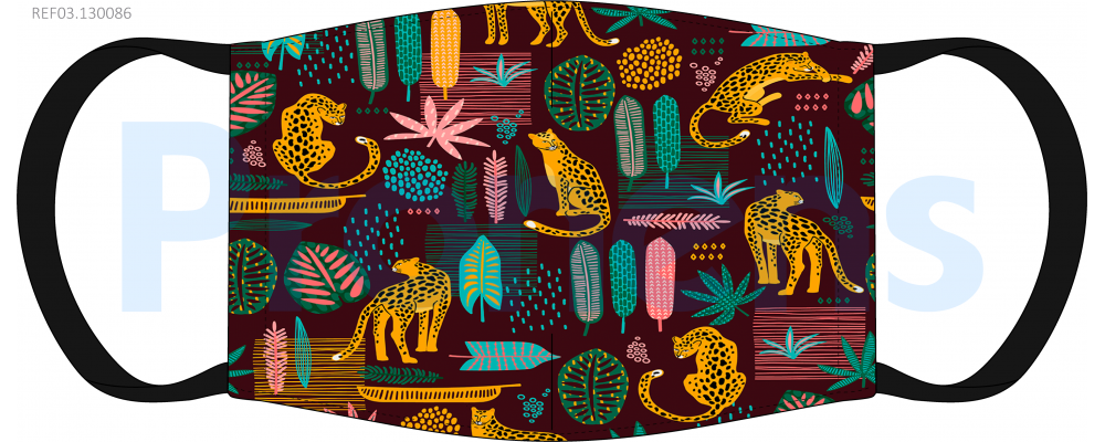 Face Covering mask washable CWA17553 Ref.03.130086 tropical jaguar