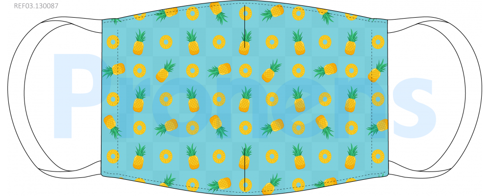 Face Covering mask washable CWA17553 Ref.03.130087 pineapples