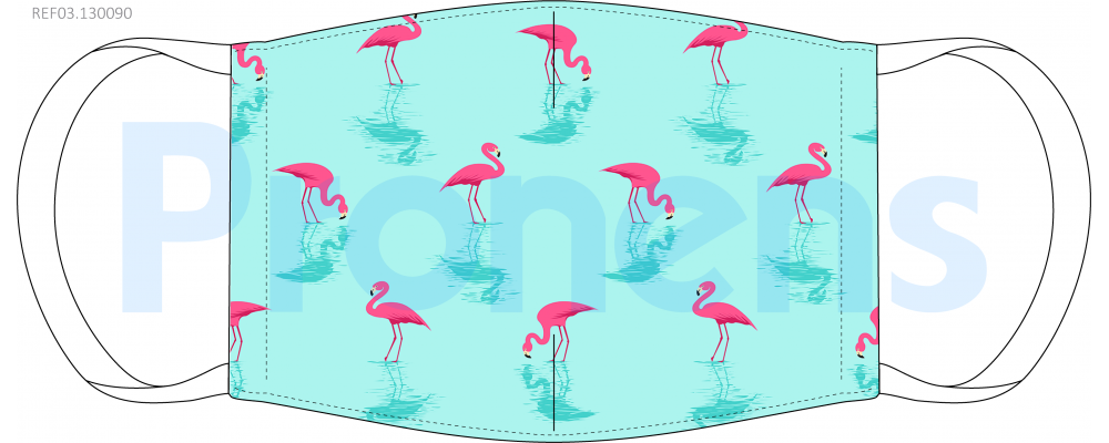 Face Covering mask washable CWA17553 Ref.03.130090 flamingos