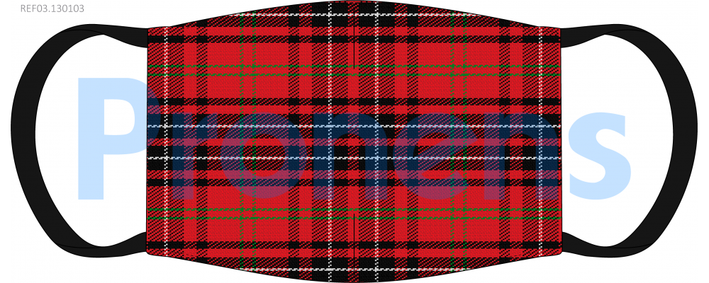 Face Covering mask washable CWA 17553 Ref.03.130103 red tartan