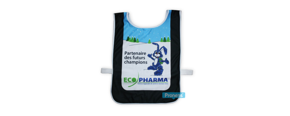 Dossard Chasuble de ski personnalisé pour Ecole Suisse de Ski Ecopharma