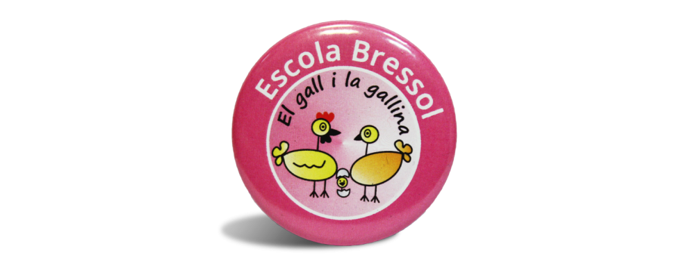 Chapa con imán personalizada para colegios y escuelas infantiles - Chapas escolares personalizadas