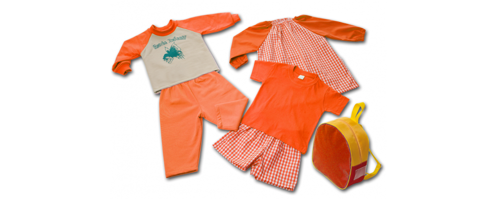 Kit escolar guardería naranja - Uniformes guardería Pronens