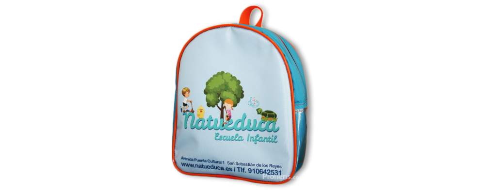 Fabricante mochilas escolares originales para guardería con logo a colores - Mochila escuela infantil Pronens