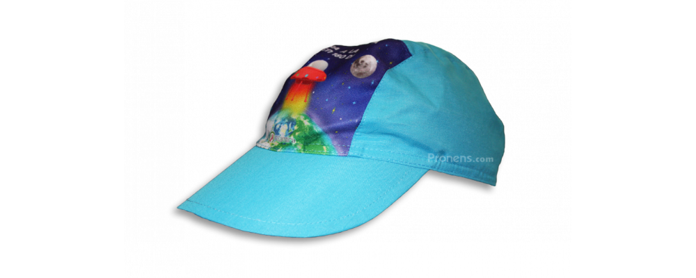 Gorra infantil escolar turquesa personalizada - Gorras infantiles escolares Pronens