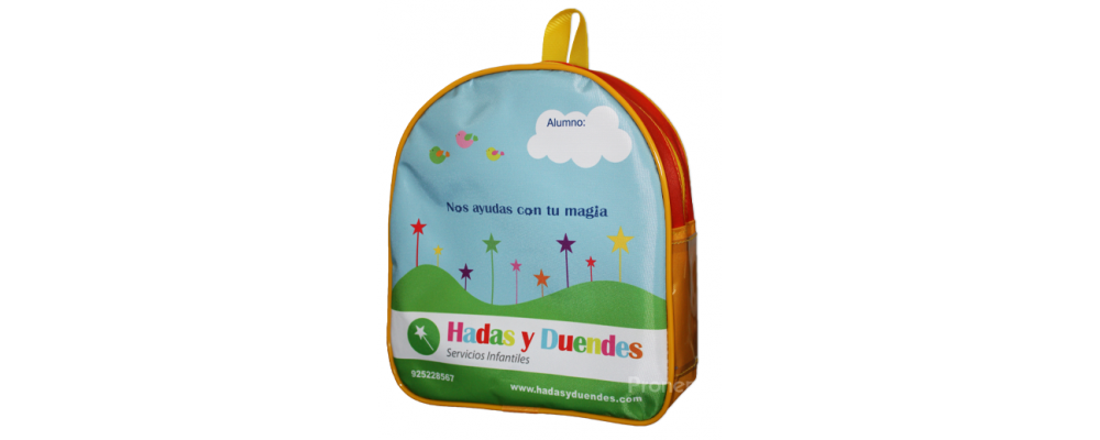 Fabricante mochilas escolares originales escuela infantil Hadas y duendes - Mochilas escolares Pronens