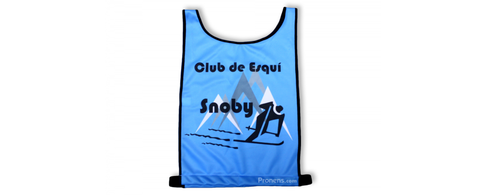 Dossard de ski personnalisé pour ecole ski Snooby - Dossards ski PRONENS