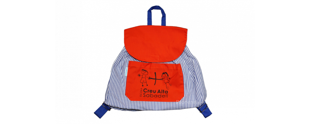 Mochila escolar infantil de tela colegio Creu Alta - Mochilas infantiles escolares Pronens