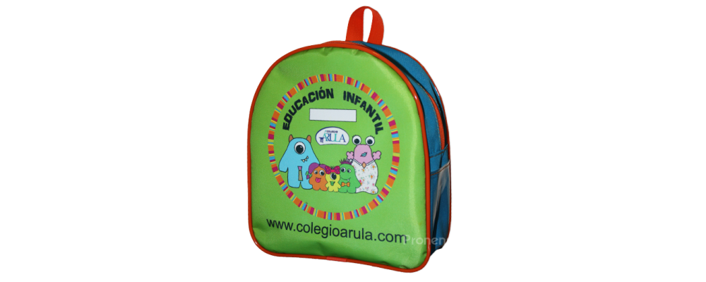 Fabricante mochila escolar personalizada colegio Arula - Mochilas escolares Madrid Pronens