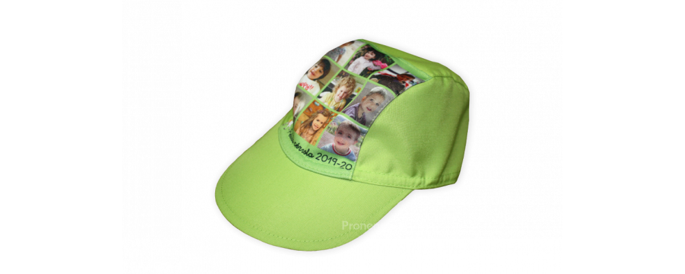 Fabricante de gorras escolares infantiles de tela personalizadas para colegios, escuelas infantiles y guarderías - Gorras escolares verde lima Pronens