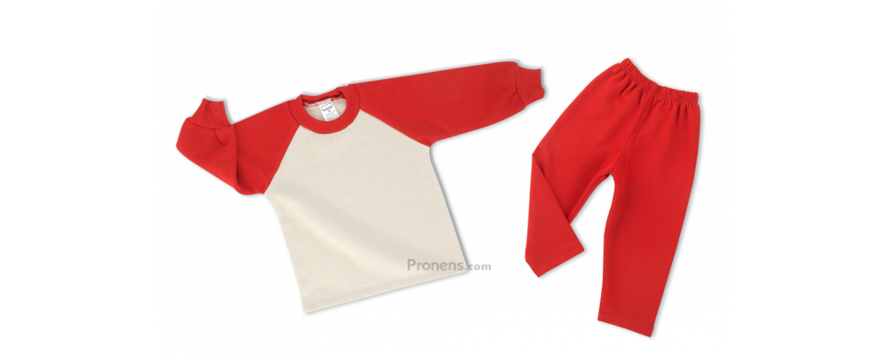 Chándal escolar Modelo Promoción Rojo - PRONENS, Fabricante textil de chandals escolares para colegios, guarderías y escuelas infantiles