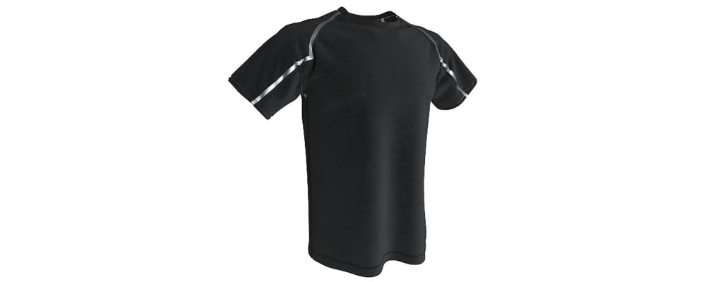 camiseta técnica deportiva Reflectante personalizada negro