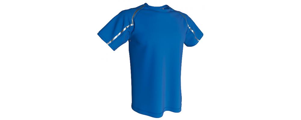 camiseta técnica deportiva Reflectante personalizada azul royal