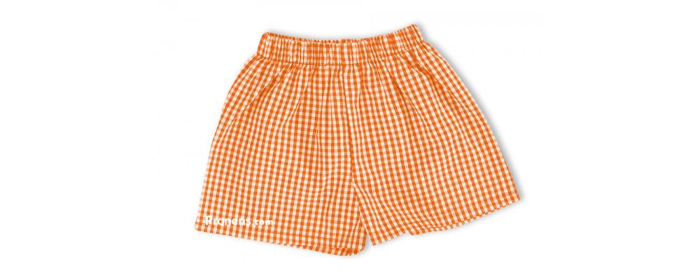 Pantalón cuadros naranja - Uniformes guardería Pronens