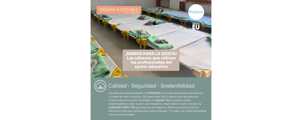 Fabricante de sábanas ajustables para hamacas apilables de guarderías y colegios