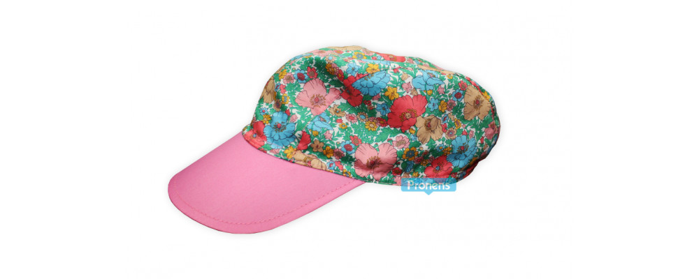 Fabricante de gorra de tela infantil full print HD con estampado floral