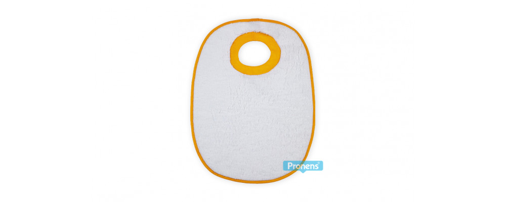 Babero infantil guardería máxima calidad con cuello elástico color amarillo